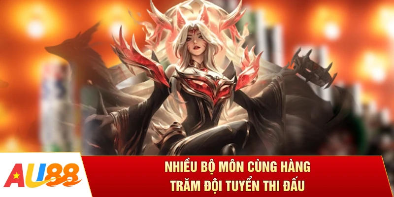 Nhiều bộ môn cùng hàng trăm đội tuyển thi đấu