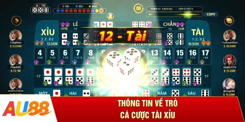 Thông tin về trò cá cược tài xỉu